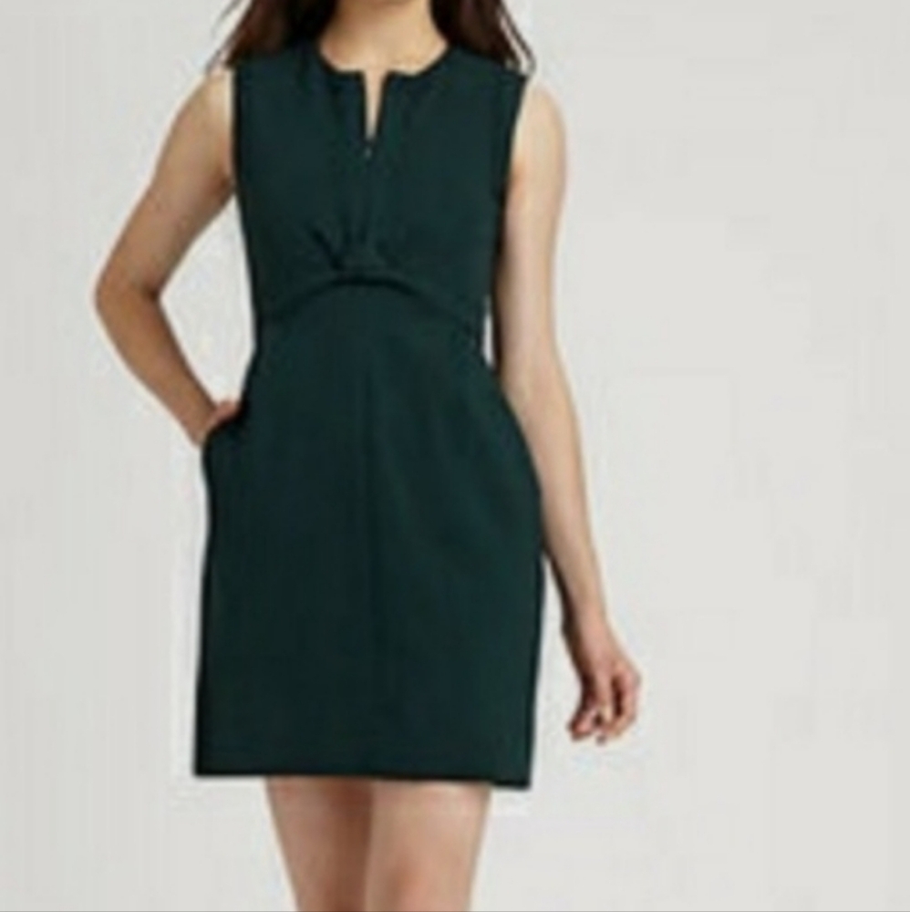 Diane Von Furstenberg Savri Dress in Forest Green 8 - Picture 3 of 9